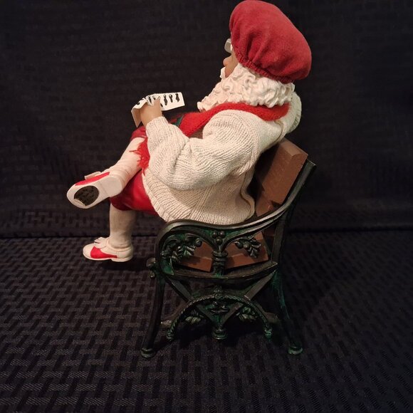 Department 56 Possible Dreams Checking It Twice Golfing Santa on Bench Golf Bag - Picture 3 of 11